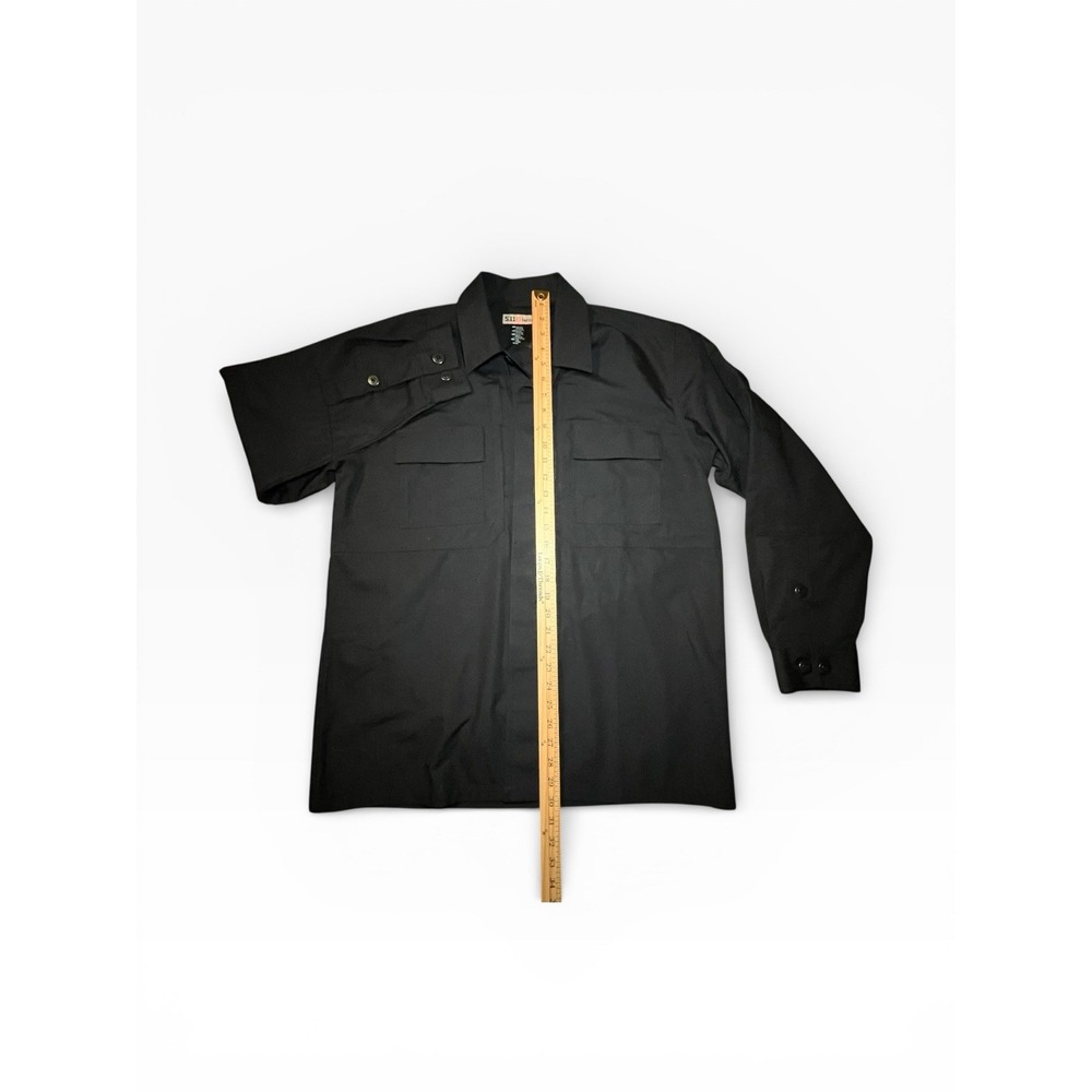 5.11 Tactical Series Men Medium Utility‎ Shirts Multi pockets L/S Black Shacket - Picture 3 of 10